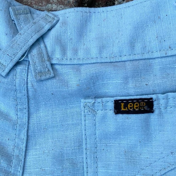 Vintage 1970's Ms Lee Union Made in the USA blue flare pants - Picture 4 of 8